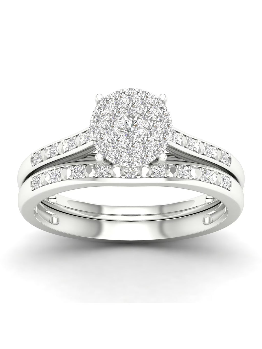 Diamond Cluster Bridal Set M781