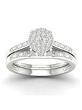 Diamond Cluster Bridal Set M781
