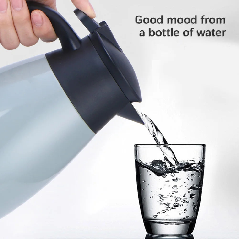 Silver Stainless Steel Vacuum Flask, 2L, Double Walled Insulation Bottle Y264