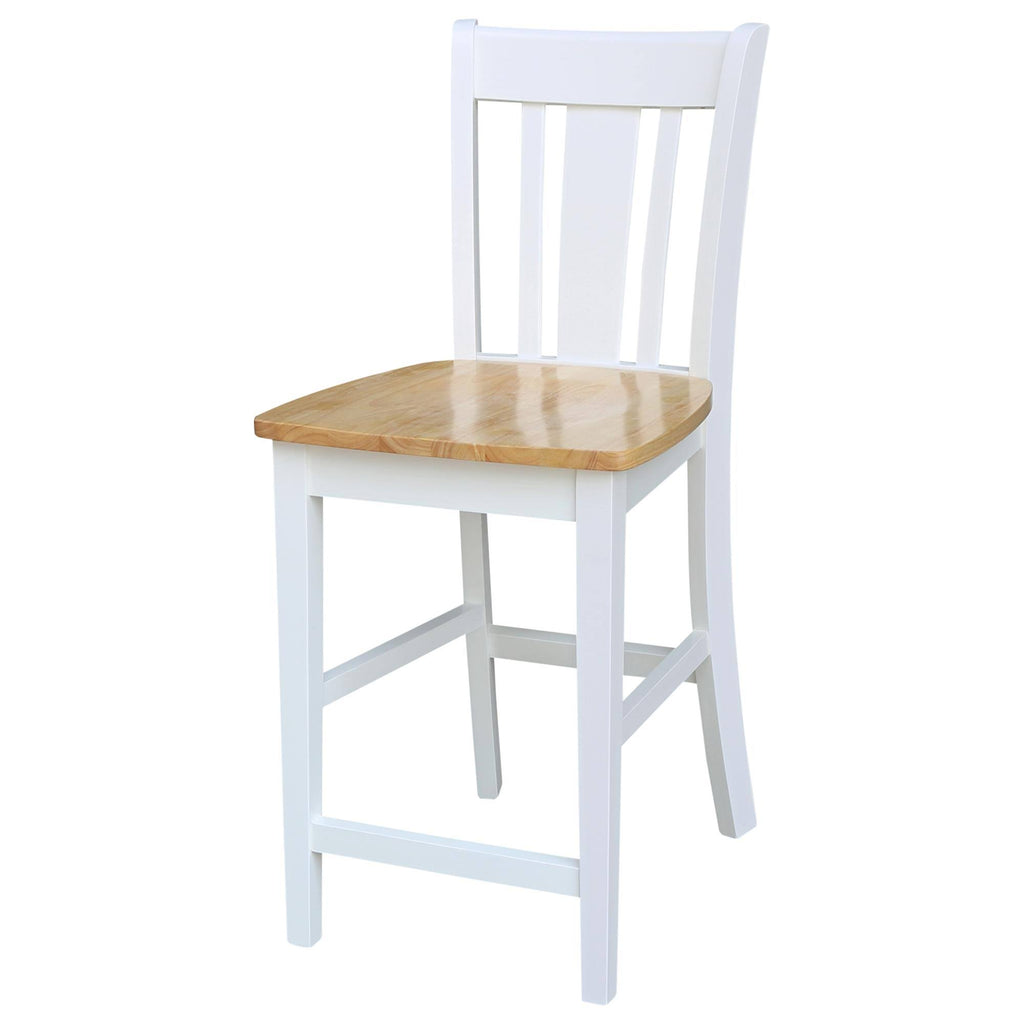 White/Natural 24x22 Counter-Height Stool H720376