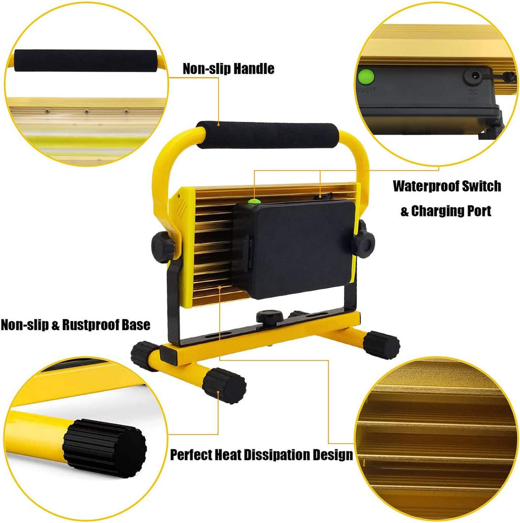 100W Waterproof Portable LED Work Light with Stand Y672572