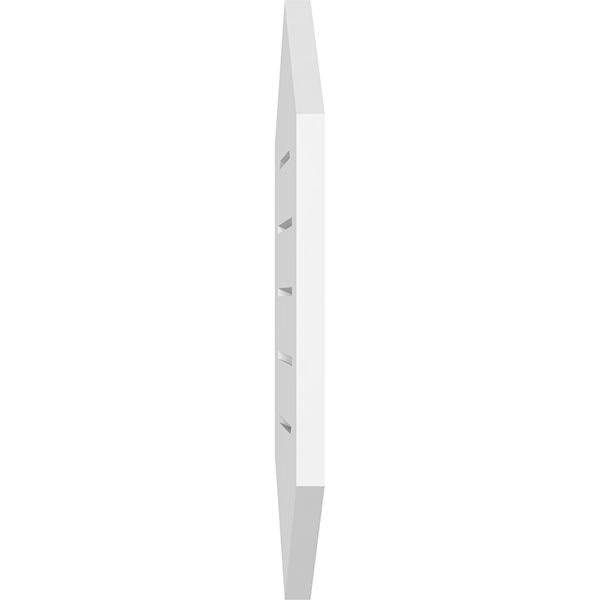 16x22W x 22x22H Vertical Peaked Surface Mount PVC Gable Vent 9/12 Pitch Y3175