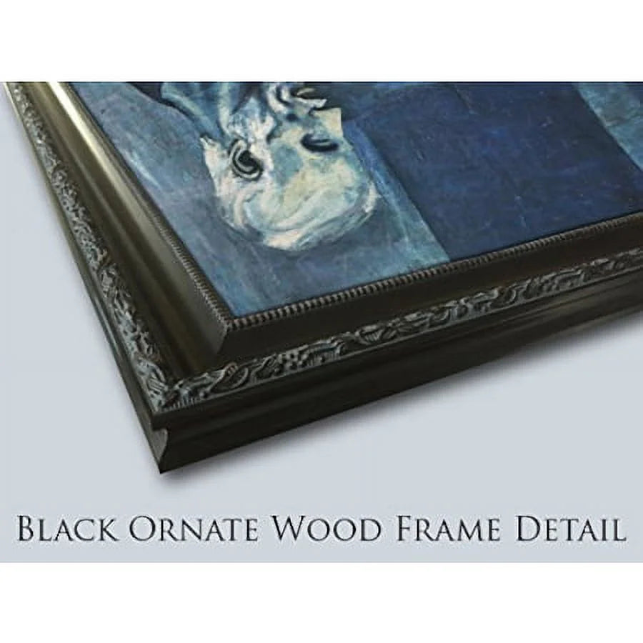 Black Ornate Wood Framed Museum Art Print V36030