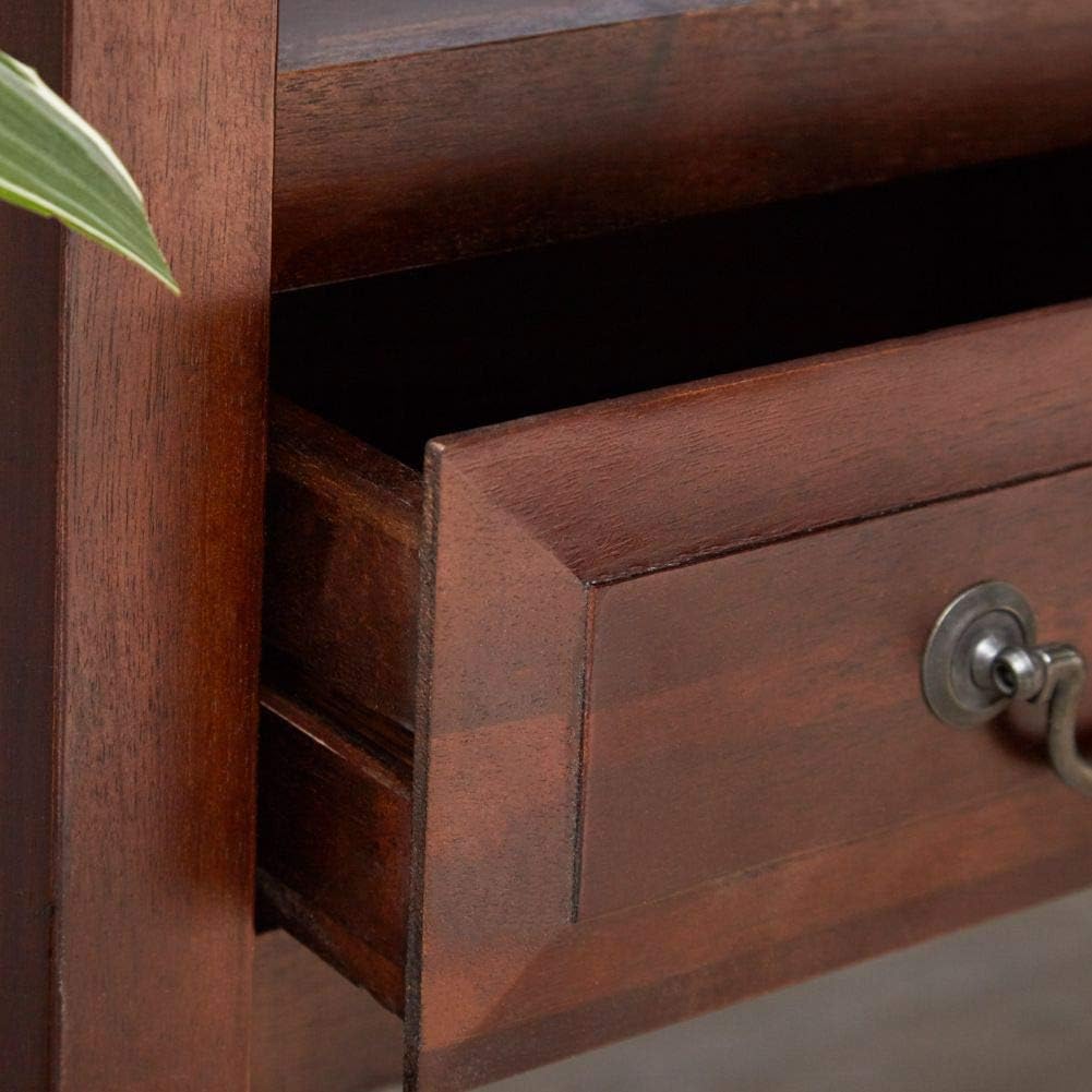 Acacia Wood Accent Table, Brown Mahogany B8707