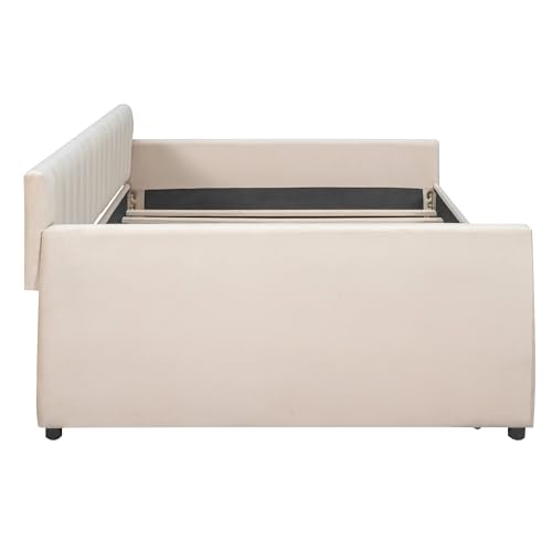 Twin Size Upholstered Daybed with Trundle L9111