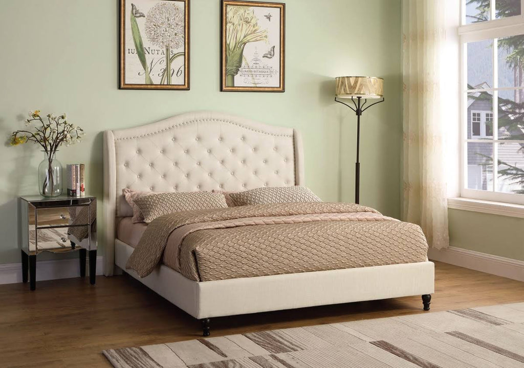 Black King Upholstered Platform Bed Q31829