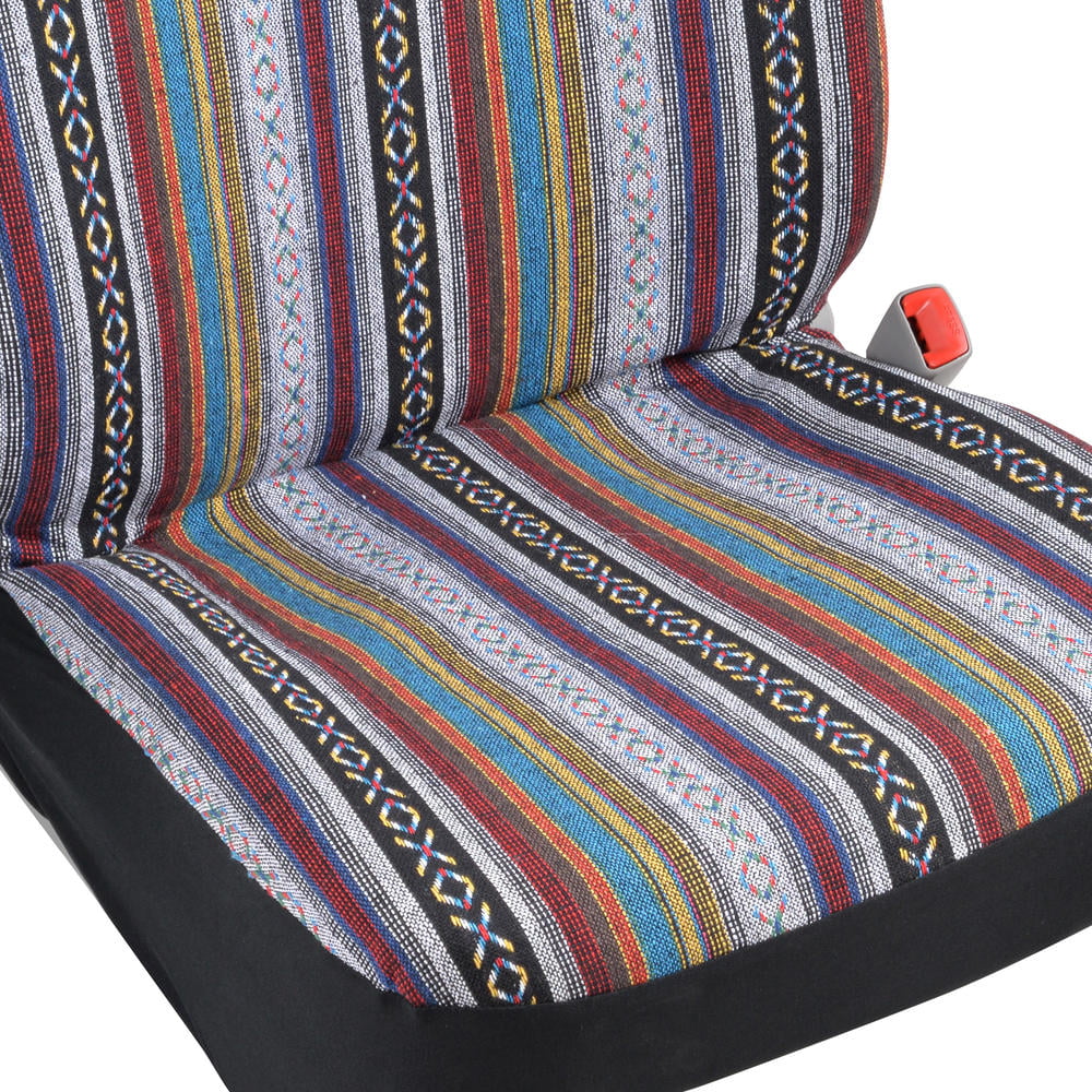 Striped Heavy Duty Woven Car Seat Covers Full Set 9pc K43612