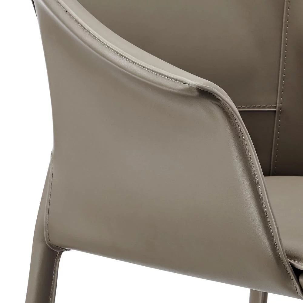 Recycled Leather Dining Arm Chair T9640