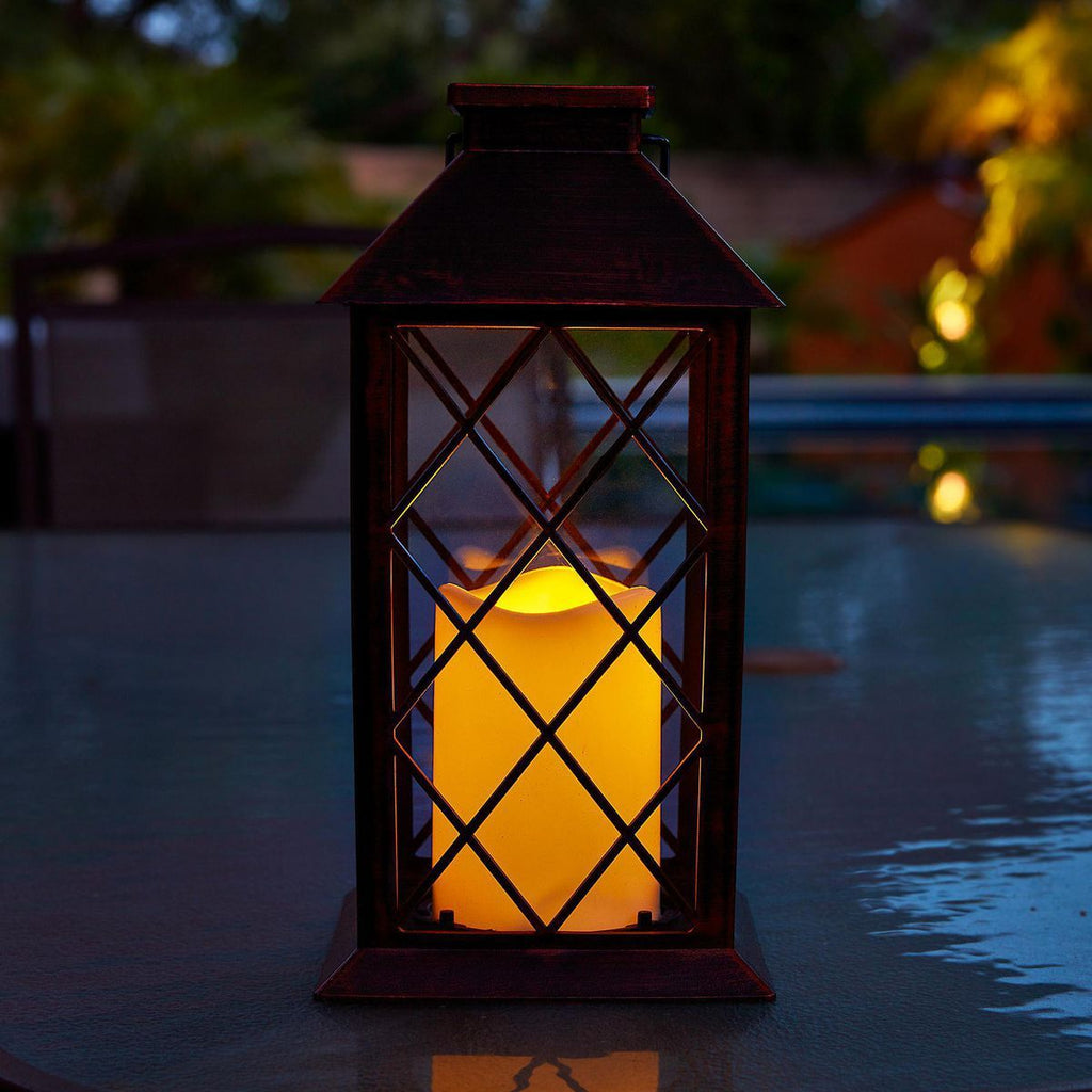 11 in. Solar LED Lantern X8602